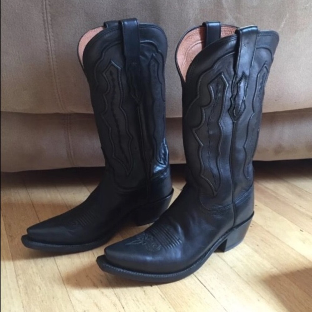 Lucchese Black Cowboy boots